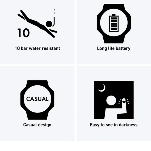 Casio Mud Resistant Stainless Steel Quartz New! - Picture 5 of 8